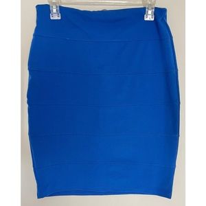 New Charlotte Russe Blue Stretch Skirt L